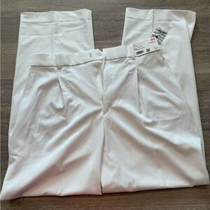 Uniqlo Women’s White Pleated Wide Trousers